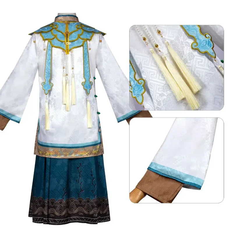 2025 yiyi Identity V antiguo comerciante Bai Zesu paraguas alma Cosplay disfraz Halloween carnaval ropa de Navidad para