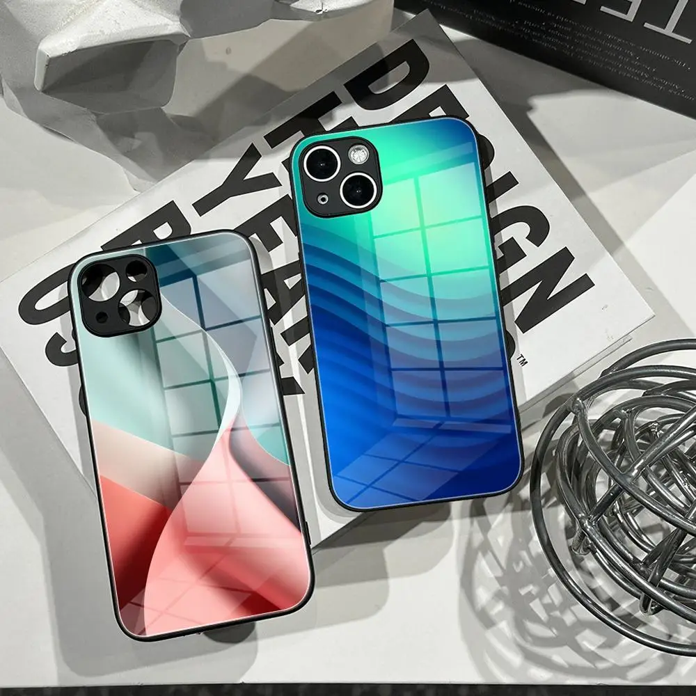 HD Visual 3D Patterns Phone Case Tempered Glass Shell FOR IPhone 16ProMAX 14 12 17Pro Air 15 16 Plus 13 Pro MAX Cover HYBXAXC