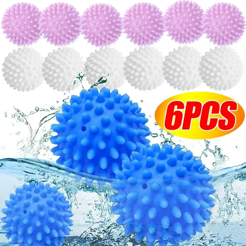 6/1Pcs Magic Laundry Balls  Anti-Winding Laundry Balls Drying Cleaning Ball Reusable Household Washing Machine Clothes Softener