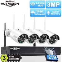 H.265 Wireless CCTV System 8CH 3MP NVR 5MP Outdoor Waterproof Wifi IP Security Camera Audio Video Recorder Surveillance Kit