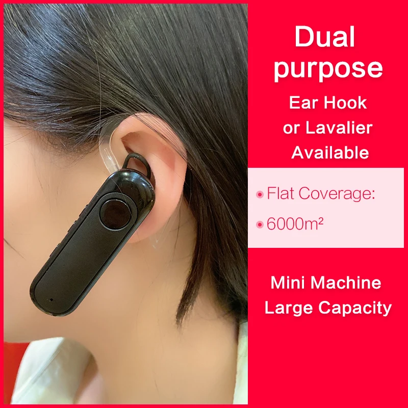 Getien Service Industry Walperforated Talkie Mini Professional Earphones, Longue portée, Salon de beauté, Restaurant, Petites radios