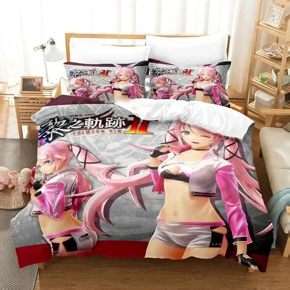 Anime The Legend Of Heroes Bedding Set Duvet Cover Bed Set Quilt Cover Pillowcase Comforter king Queen Size Boys Adult Bedding