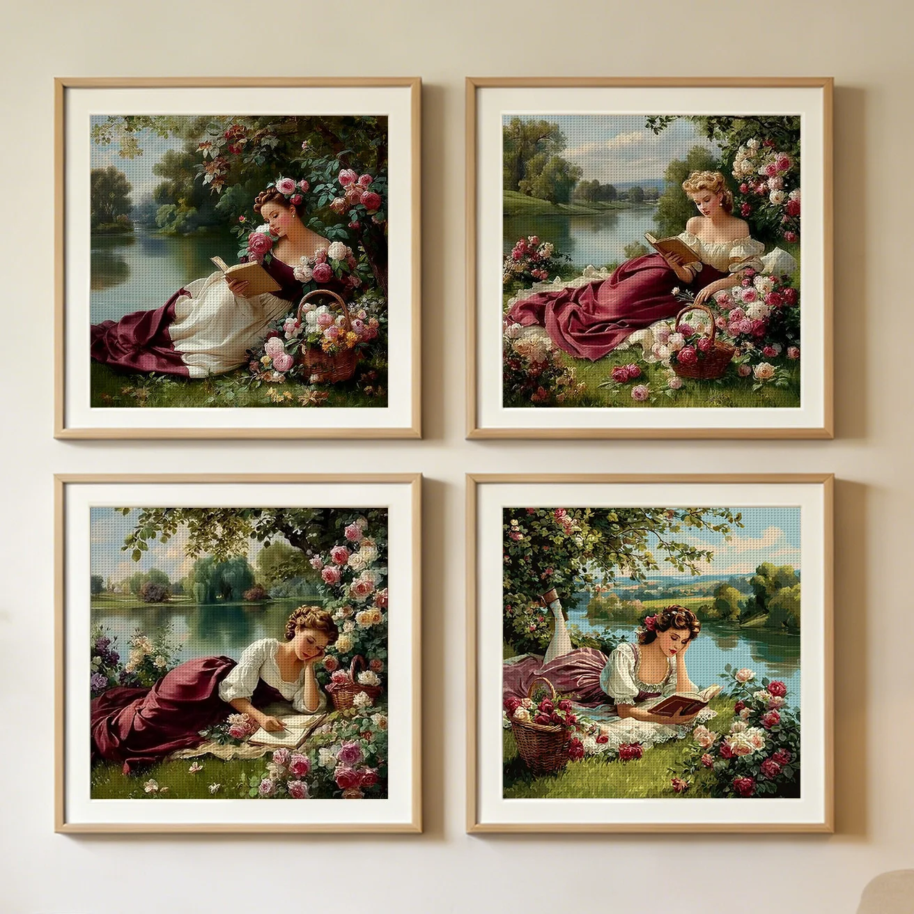 

Набор для вышивания крестиком «Весенняя поэзия» (11CT), DIY, для декора стен, подарок, ручная работа, без рамки, полуфабрикат, 36×36 см