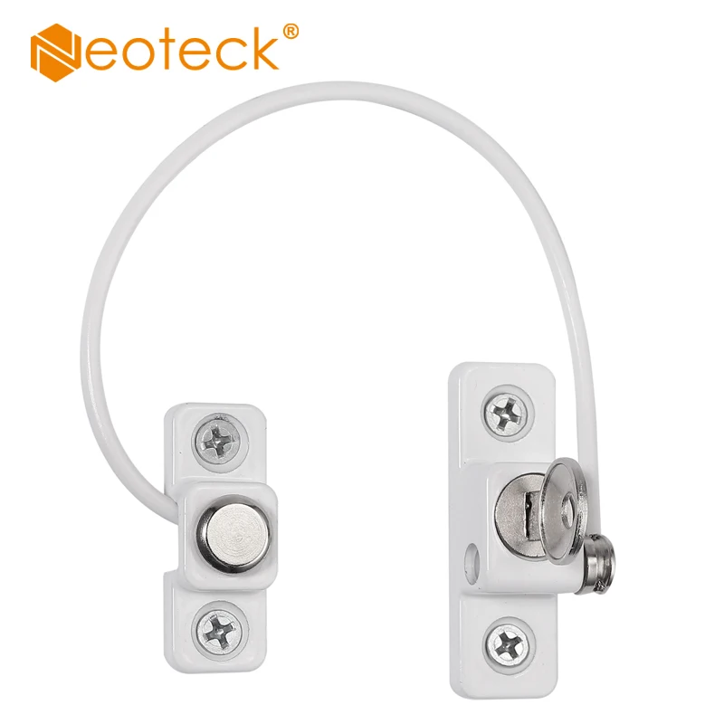 Neoteck 6/10Pcs Lockable Cable Window Door Restrictor Child Baby Safety Security Lock Cable Catch Wire For Home Hospital School