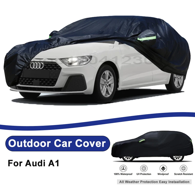 

Outdoor Full Car Cover For Audi A1 with Reflective Strips Waterproof Snowproof Dustproof UV Protection Auto Accessories