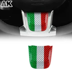 Real Hard Carbon Fiber Sticker For Abarth 595 Fiat 500 2020 2021 2022 2023 Car Tricolor Carbon Trim Interior Accessories