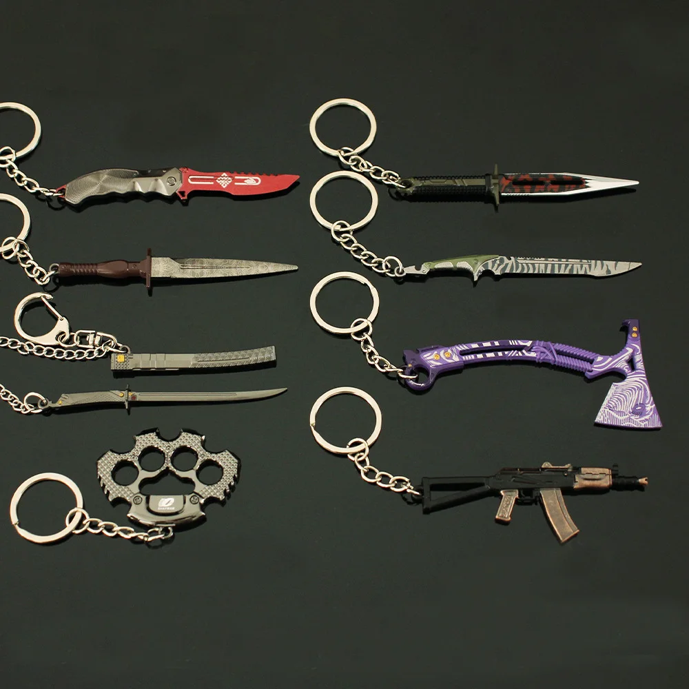 4-9 см Arena Breakout T88 снайперская винтовка кулон брелок для мужчин мальчиков мини AKS74U модель металлический брелок для ключей коллекция фанатов ювелирные изделия