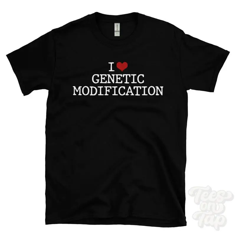 I LOVE GENETIC MODIFICATION T-SHIRT heart biotechnology genetics science funny