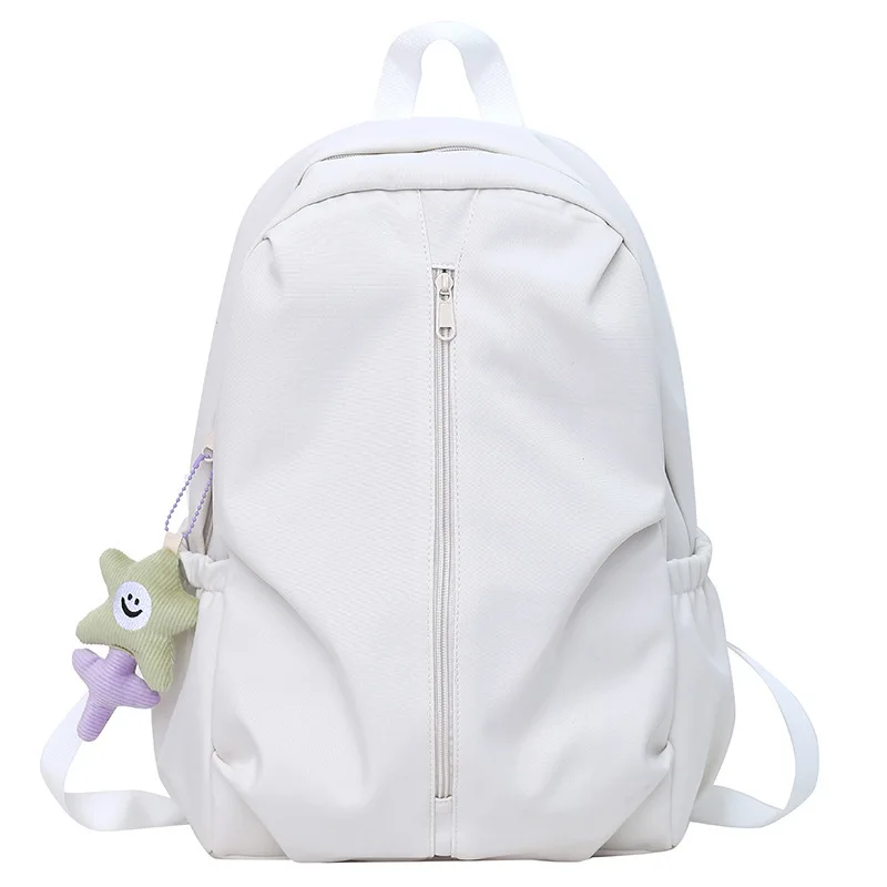 Waterproof Bag Girls Boy Oxford Cloth Multifunctional Stylish Simple Solid Color Large Capacity Casual Zipper Travel Backpack