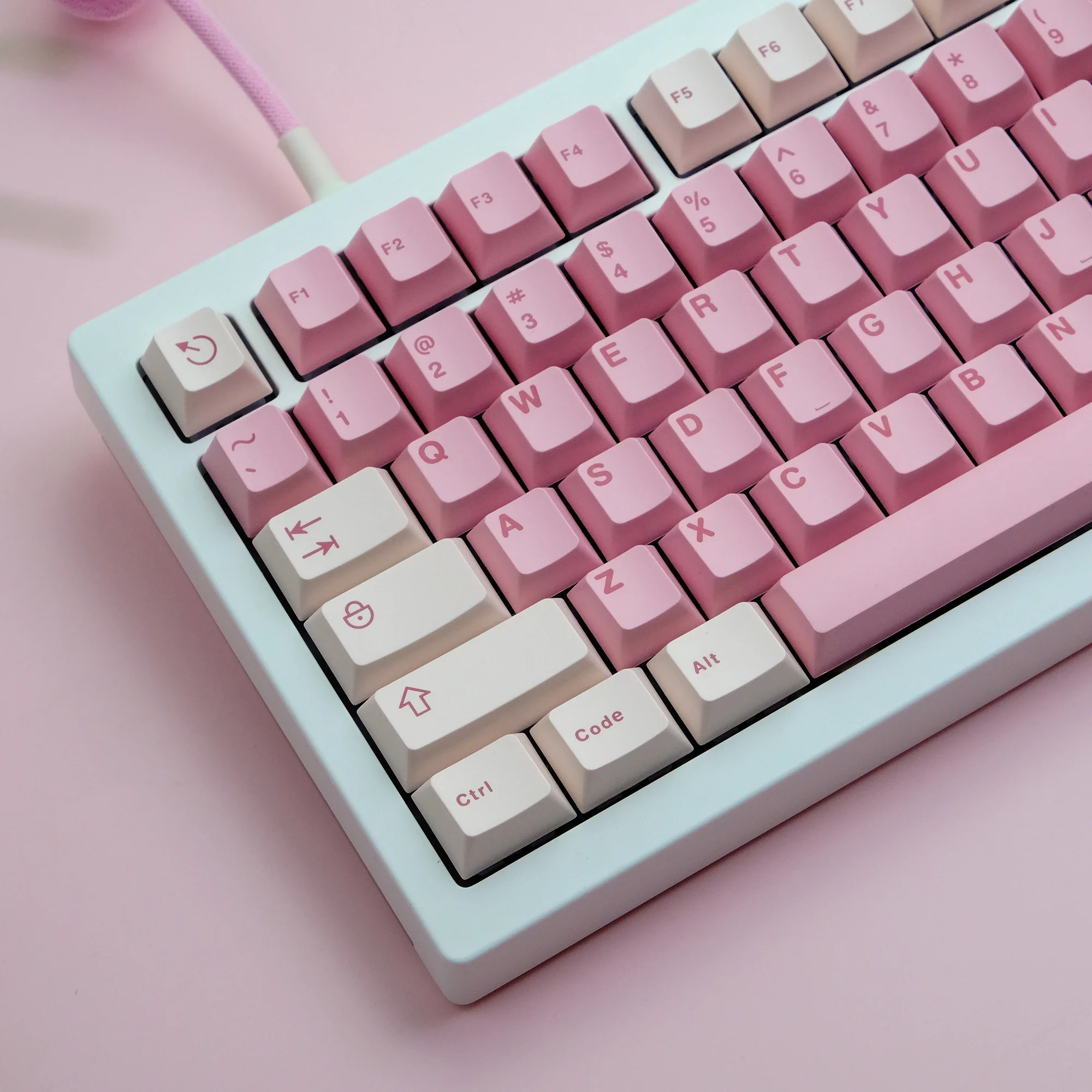 

Cherry powder mechanical keyboard keycap ABS two-color molding original factory high