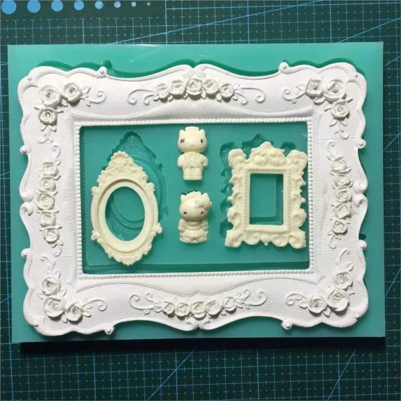 

Frame Silicone Rubber Flexible Food Safe Mold Clay Mold Gum Paste Aroma Stone Moulds Mould- Resin, Chocolate Silicone PRZY 001
