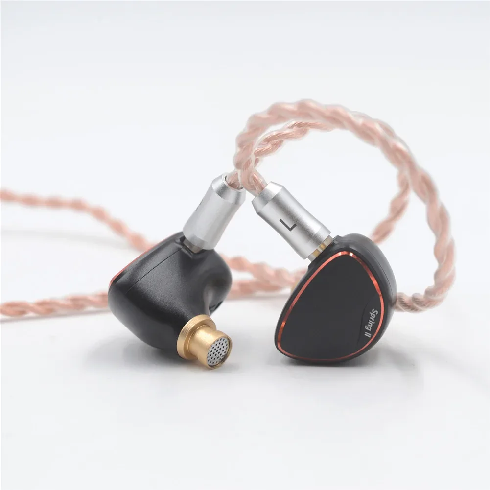 BQEYZ Spring 2 in Ear Monitoring Triple Hybrid BA Dynamic Driver Piezoelectric IEM Fidelity Detachable Cable Isolation Noise