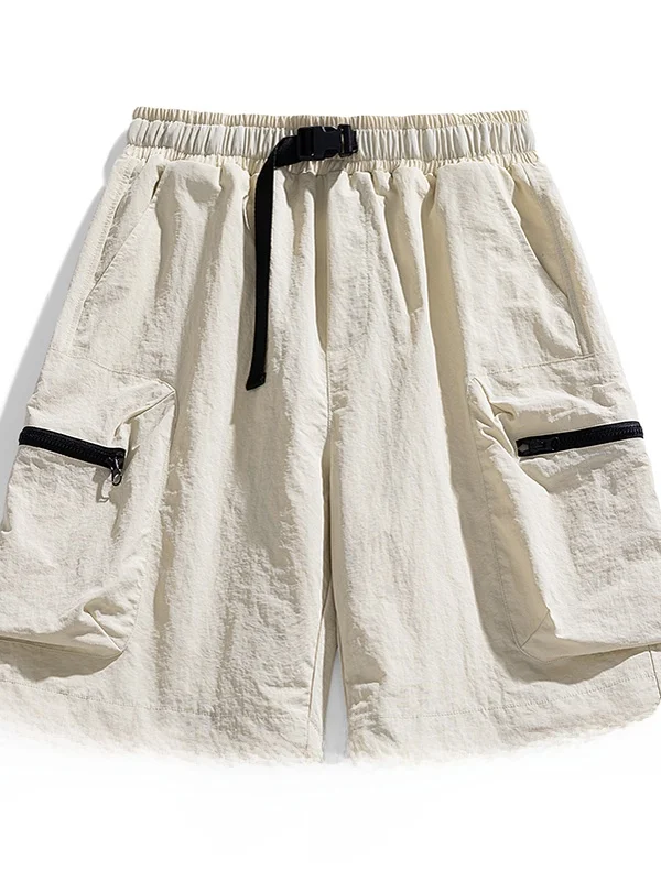 

Мужские летние быстросохнущие рабочие шорты свободного кроя с пятью карманами для активного отдыха, средней длины, повседневные, дышащие, прямого кроя