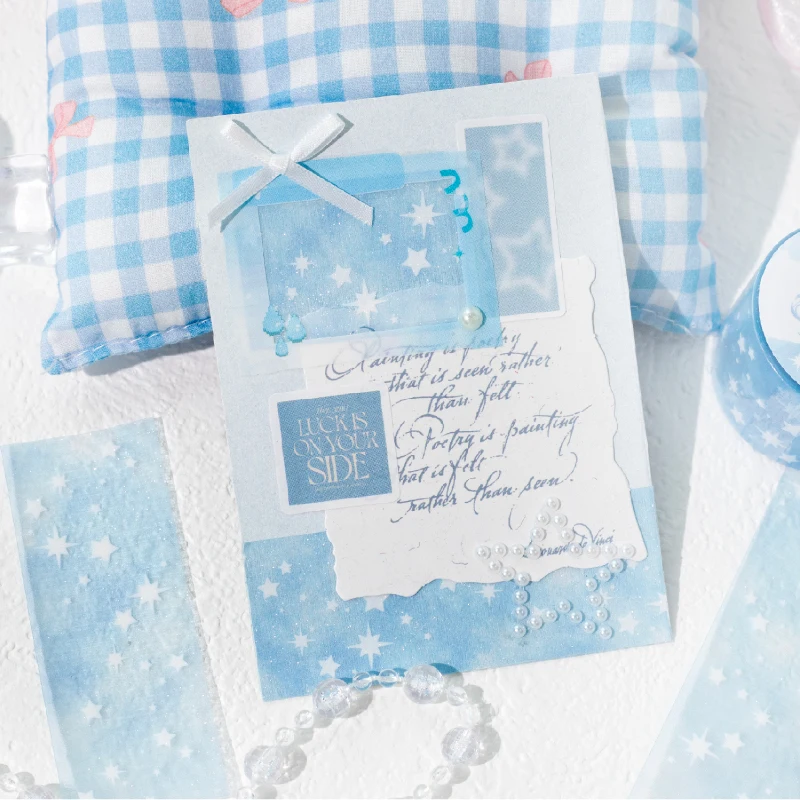 30 มม.* 2 M/ม้วน Kawaii ครีม Cloud Series ประกายทรายสติกเกอร์ DIY ไดอารี่ Handmade Scrapbooking วัสดุกาวเทป