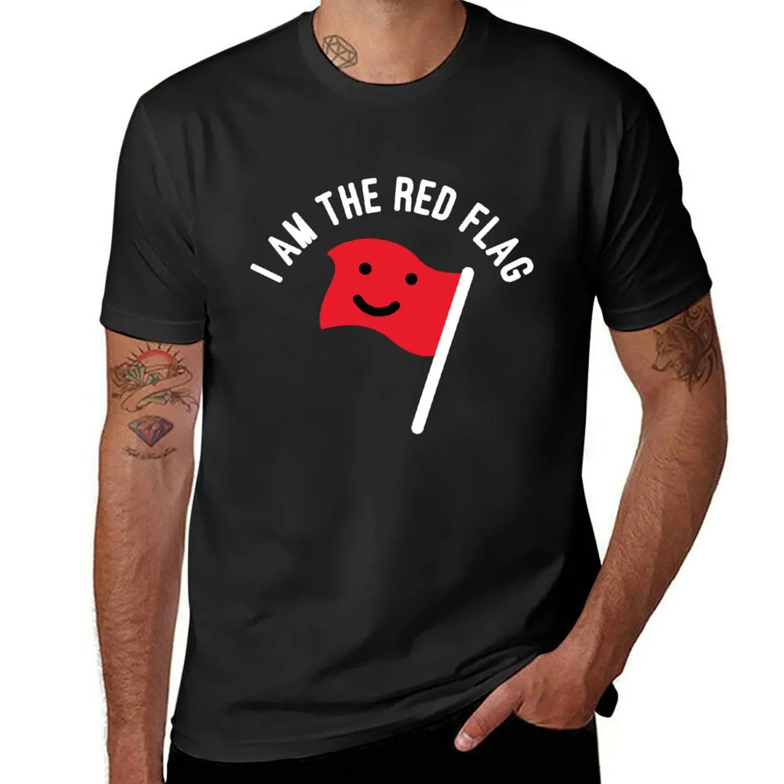 

I AM THE RED FLAG T-Shirt plus size tops tops big and tall t shirts for men