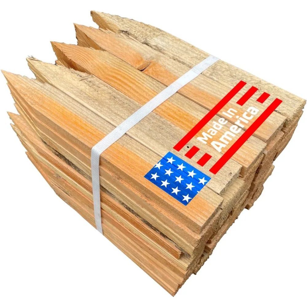 

12 Wooden Grading Stakes - Heavy Duty Stakes for Construction, Gardening, Surveying, Concrete Forms - Chisel Point