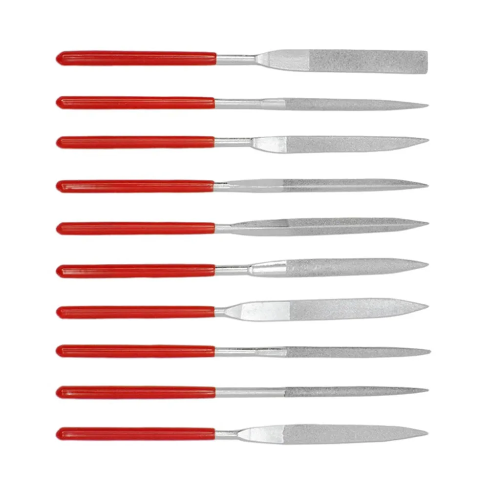 10 X120# Assorted Files Flat Triangle Square Semicircle Circle Industrial Needle File Hand Tools