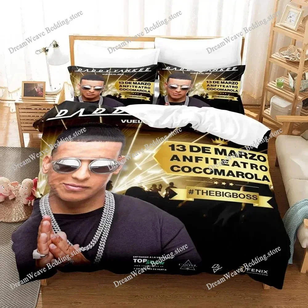 3D Printing Daddy Yankee Bedding Set Duvet Cover Bed Set Quilt Cover Pillowcase Comforter King Queen Size Boys Adult Bedding Set