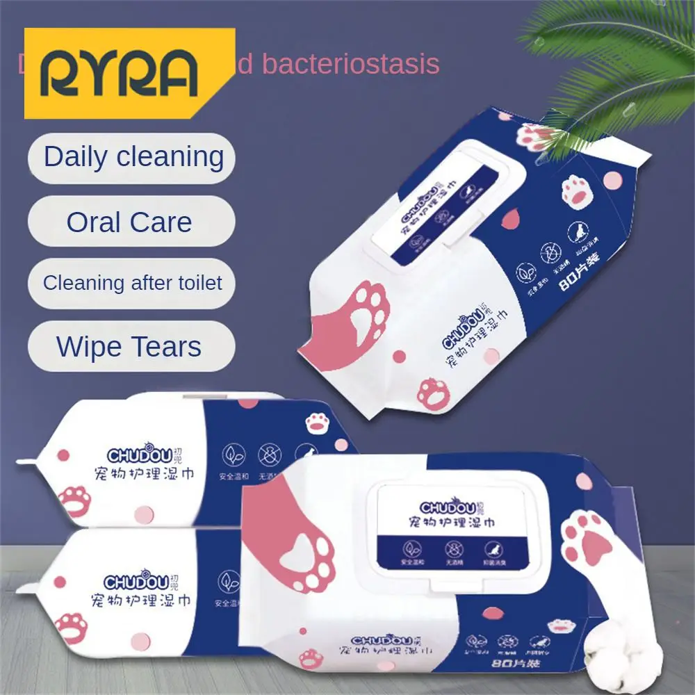 No Wash No Alcohol/no Fluorescent Agent/no Pigment Long Term Antibacterial Effect Without Damaging The Skin Cat And Dog Wipes