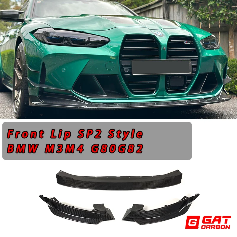 

Front Lip SP2 Style Front Lip Body Kit Splitters Bumper Lip R44 II For BMW G80 M3 G82 G83 M4 2021-IN Dry Carbon Fiber Car