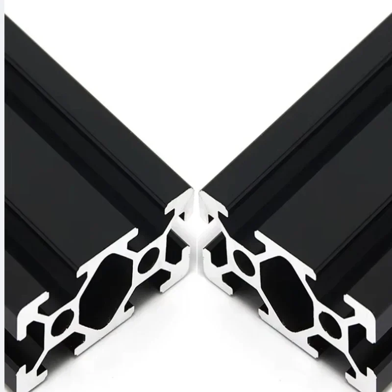 1PCS European Standard Aluminum Extrusion Profile 2020 2040 3030 4040 T Slot Black Silver Anodized Linear Rail for DIY CNC Frame