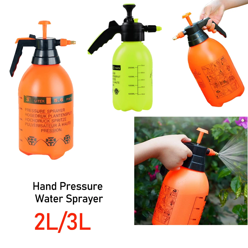 2L 3L Garden Pump Sprayer with Adjustable Nozzle for Plants Car Cleaning Hand Pressure Water Sprayer Disinfection Spray Bottles