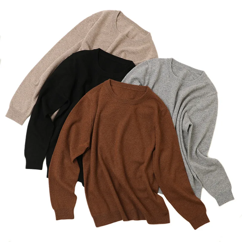 

Women's New Cashmere Sweater Round Neck Sweater Cashmere Shirt