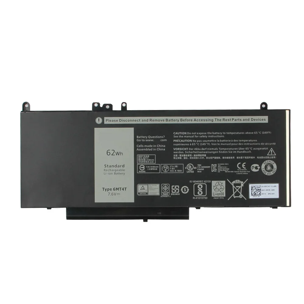 Replacement Battery 6MT4T 8180mAh For DELL Latitude E5470 E5270 E5570 M3510 High Quality Batteries With Tool
