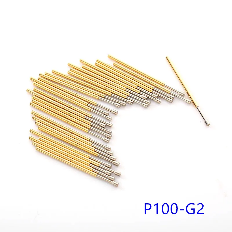 Hot Selling 100PCS/Bag of P100 Series Brass Spring Test Probe with Nickel Plated Needle Diameter Electronic Spring Test Probe