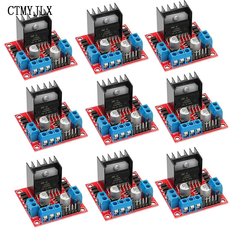 10pcs L298N Motor Driver Controller Board L298 Module For Arduino Dual H Bridge DC Stepper Motor Smart Car Robot DIY Electronic