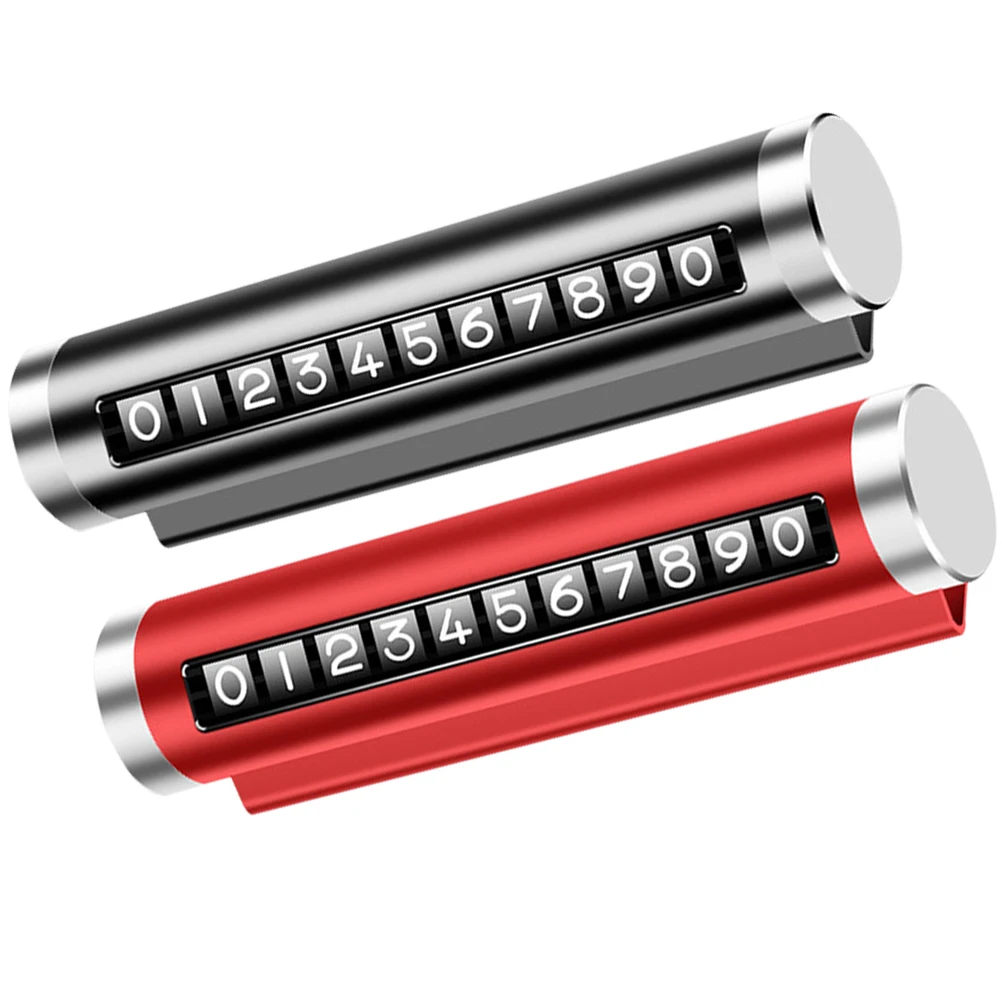 

2 Pcs Stop Sign Phone Number Card Parking Temporary Plate Mobile inside The