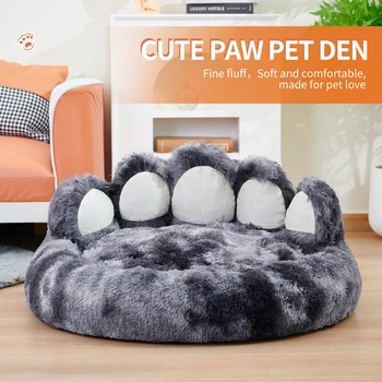 Cozy Comfy Pet Dog Bed Paw Shape Warm Dog Bed Cushion for Your Furry Friend Fluffy Dog Bed Cat Mat Deep Sleeping Warm Thickened 1