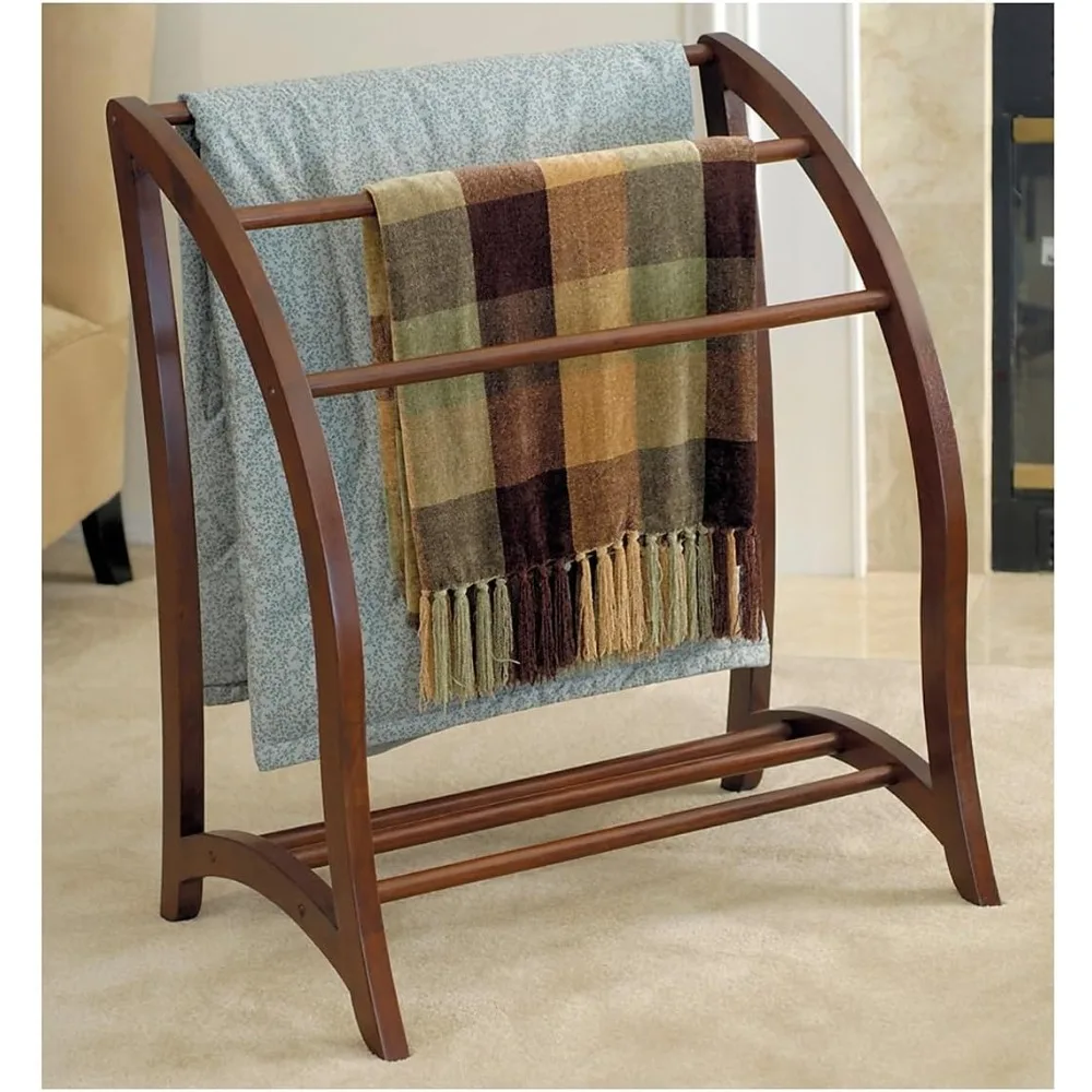 

Wood Quilt Rack With 3 Rungs, Antique Walnut