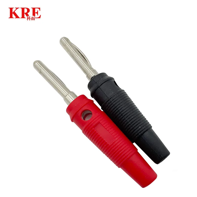 KRE 20Pcs 4mm Banana Plug High Current Insulated Shrouded Stackable Connector Screw Connection