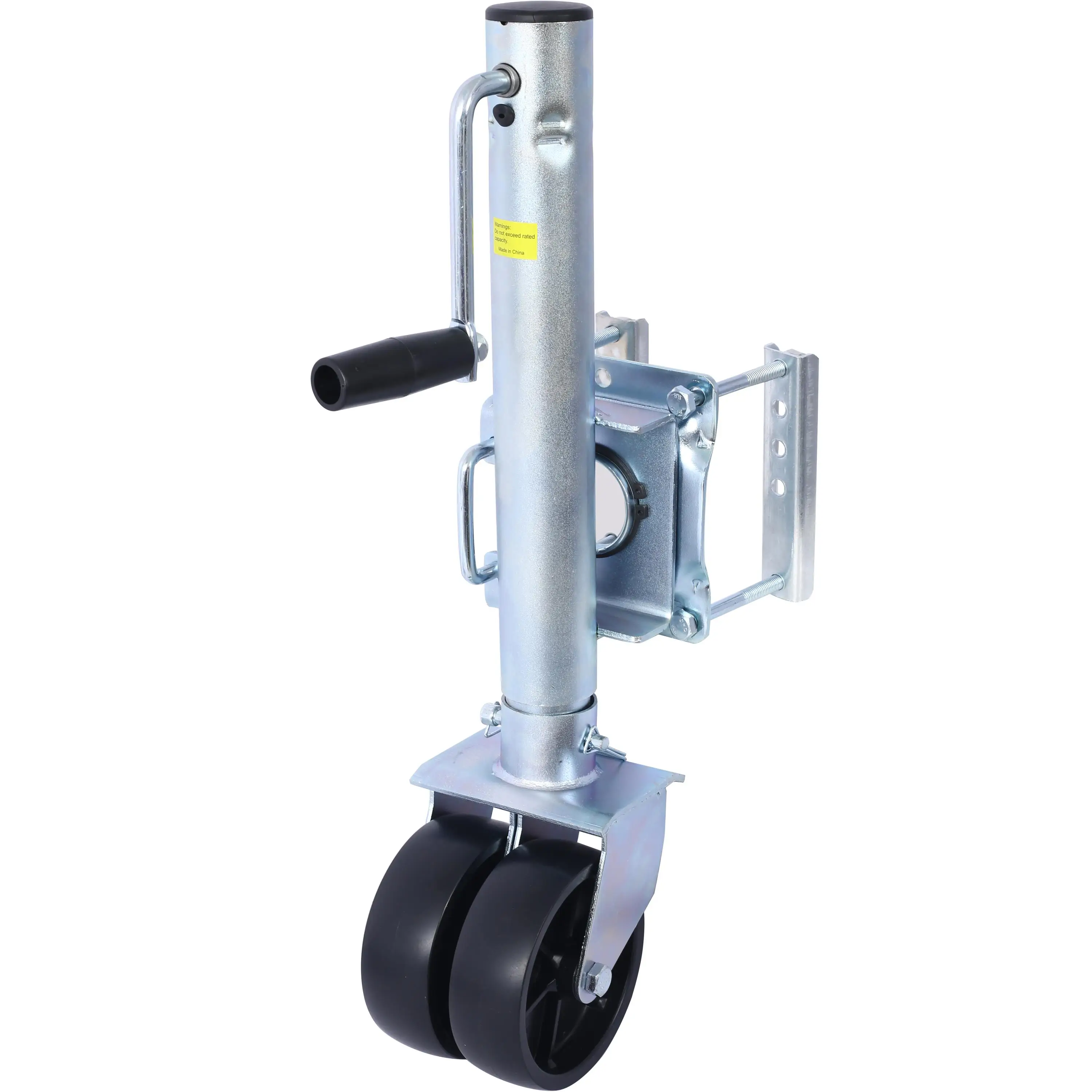 34.5 in Trailer Jack with PP Wheels - 1500 lb Capacity Bolt-on Tongue Jack for RV, Boat, Horse & Utility Trailers