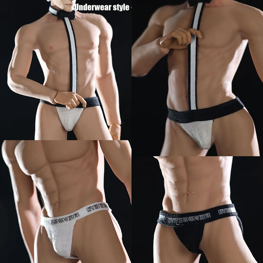 

1/6 Male Soldier G Strings Thongs Lingerie Sexy Brief Low Waist Underwear Men'S Panties Jockstrap For 12" Action Figure Model