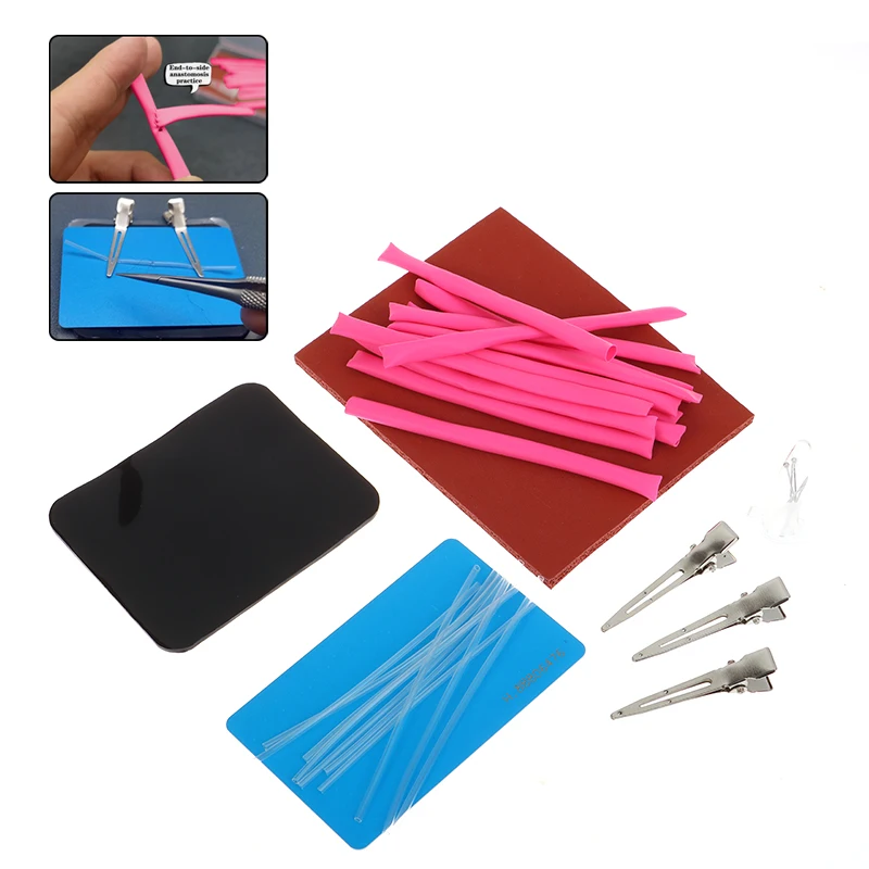 

1 Set 2mm/5mm Vascular Practice Module Microsurgery End To End Anastomosis Simulation Blood Vessel Suture Puncture Medical Model