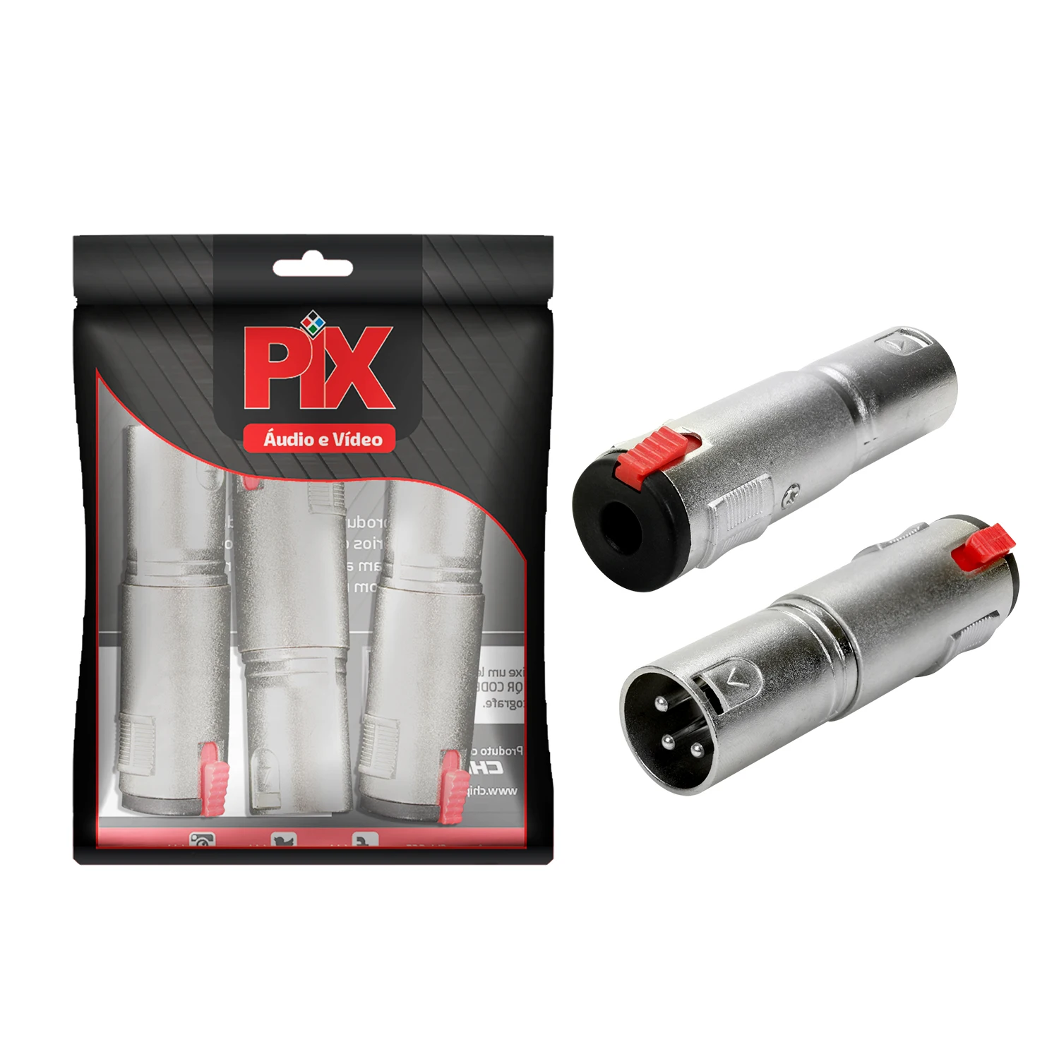 3x Canon Xlr Male X Jack P10 Female Adapter Amendment Connector