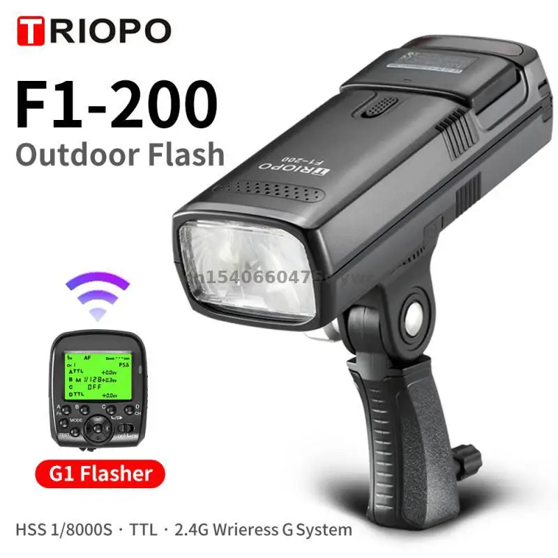 

TRIOPO F1-200 Lithium Battery Flashlight Flash Outdoor Pocket Flash Light 2.4G TTL HSS 1/8000s Double Head 200Ws