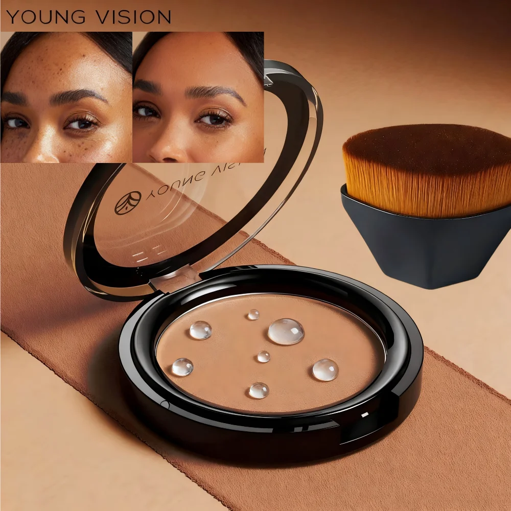 YOUNG VISON Foundation + Matte Powder Oil-Control Brightening Primer Foundation Powder Concealer Color Cosmetics