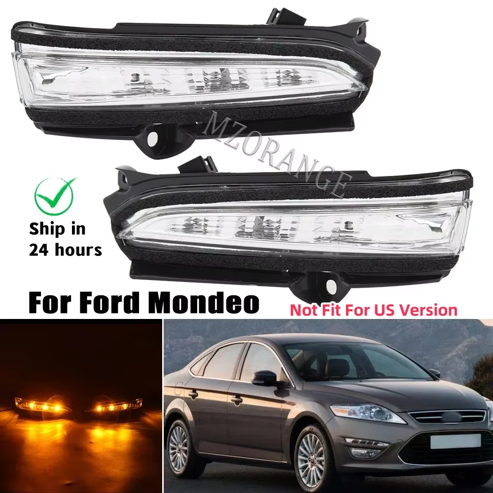 

Rearview Mirror Light For Ford Mondeo Fusion 2013-2020 Door Wing Mirrors Turn Signal Blinker Flasher Lamp Car Accessories Parts