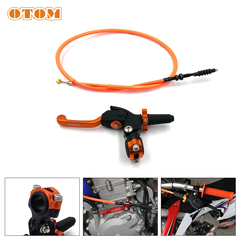 OTOM CNC Motorcycle Hydraulic Clutch Kit Lever Master Cylinder Knitting Oil Hose Adjustable Folding Handle Universal Accessories