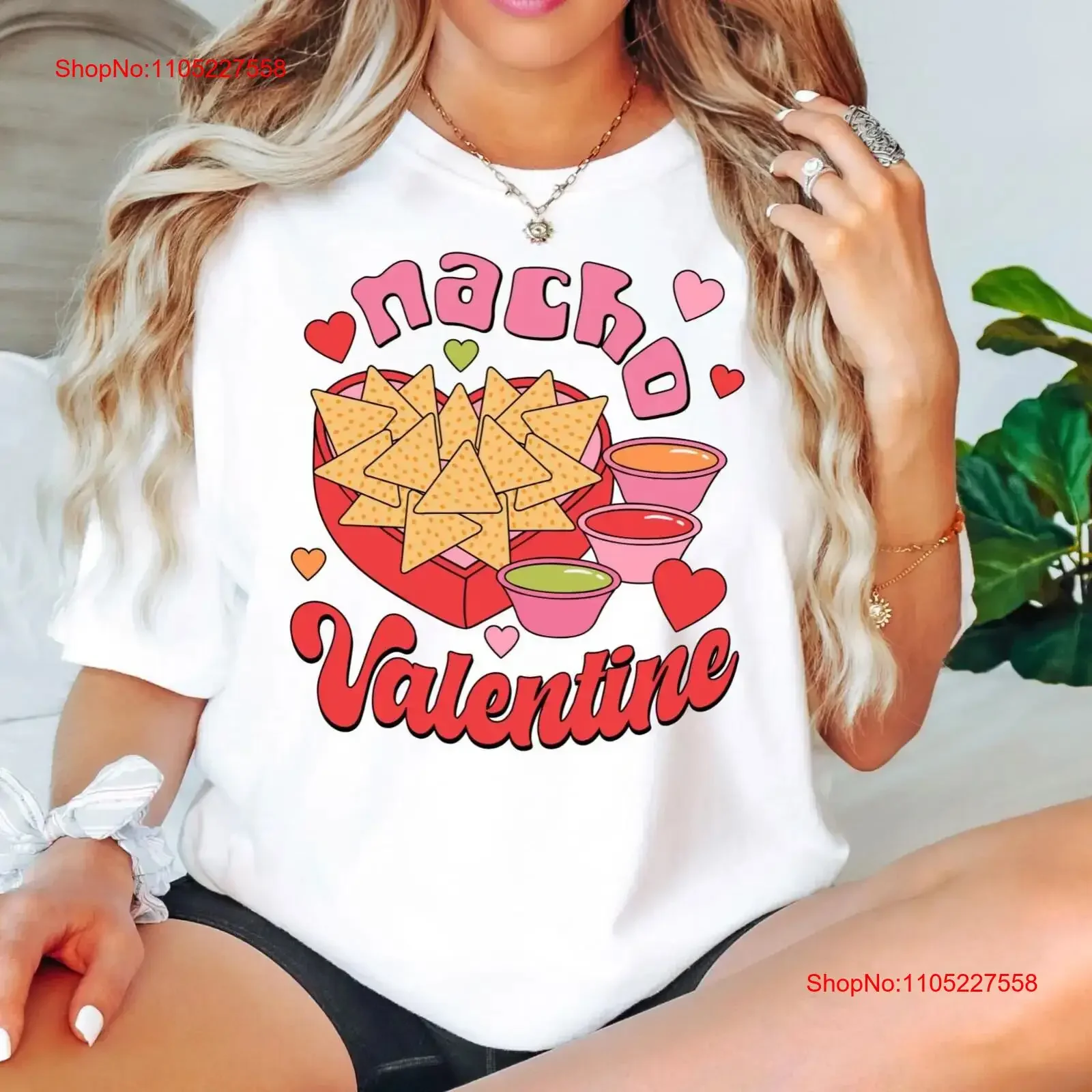 Nacho Valentine T Shirt Valentines Day Happy Funny vintage Washed Top For Everyday Wear Versatile fashion Stylish Unisex
