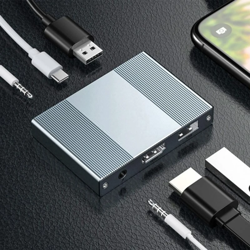 

Беспроводной адаптер дисплея HDTV с поддержкой Plug and Play и зарядным портом для телефона, развлечений и работы, корпус из