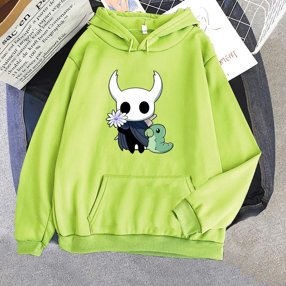 Oco cavaleiro popular personagem impressão hoodie outono casual moletom feminino/masculino bonito anime roupas confortáveis pullovers regulares