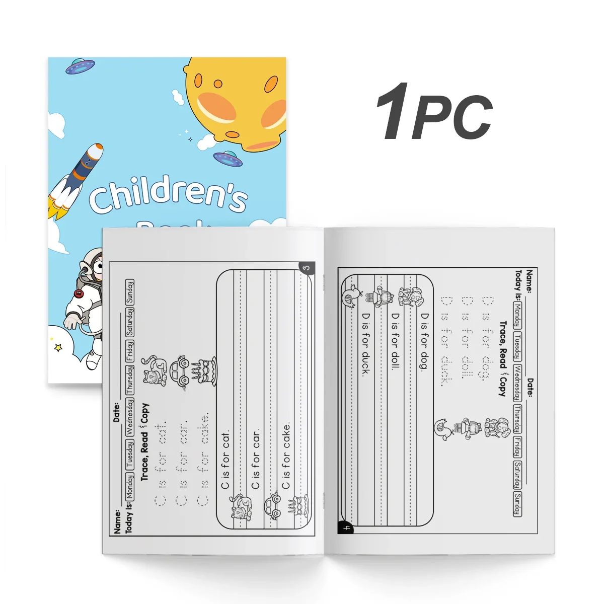 Kids English Sentence Practice Book, Preschool Early Learning Writing Workbook, Sentence Grammar Training Exercise Book