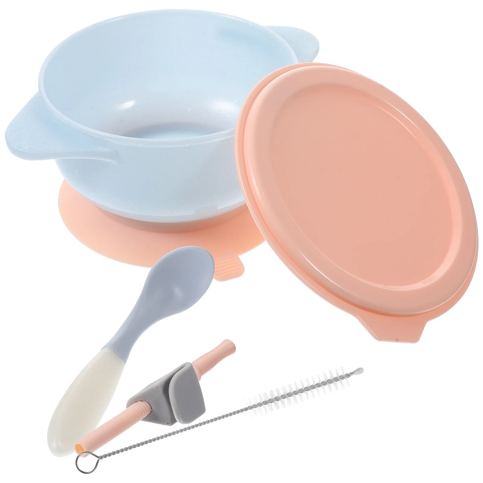 

1 комплект, 1 комплект, детское питание с крышкой, присоска, противоожоговая самостоятельная кормление для малышей, набор присосок для малышей