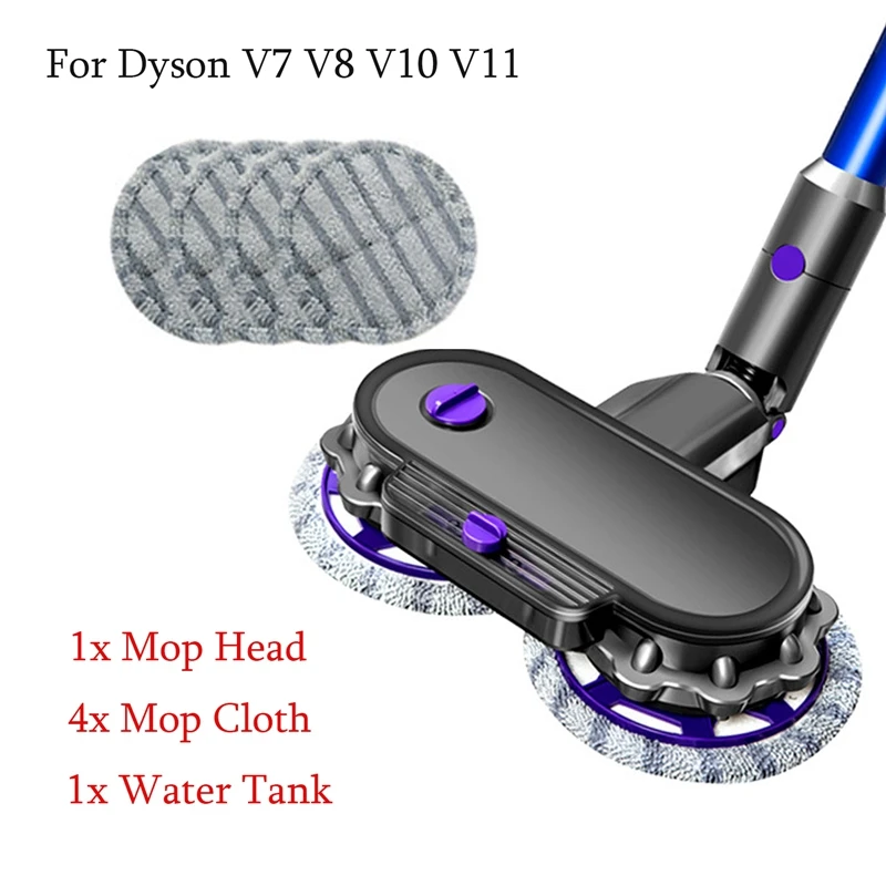 

Запчасти для пылесоса Dyson V7 V8 V10 V11, насадка для швабры, для влажной и сухой уборки с резервуаром для воды, электрическая Чистящая насадка