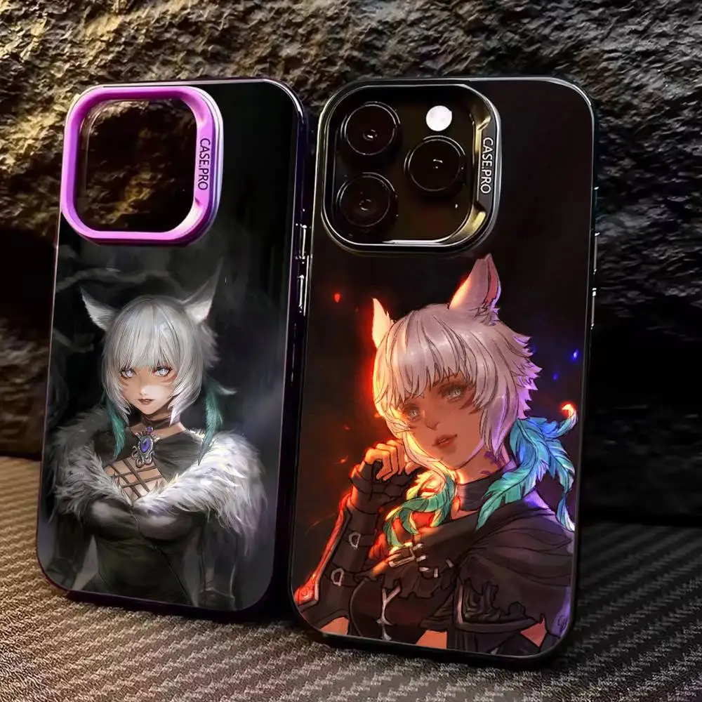 

Y-Y'shtola-a Phone Case For iPhone17,16,15,14,13,12,11 Plus,Pro Max Colored Silver Plated Inside Cover