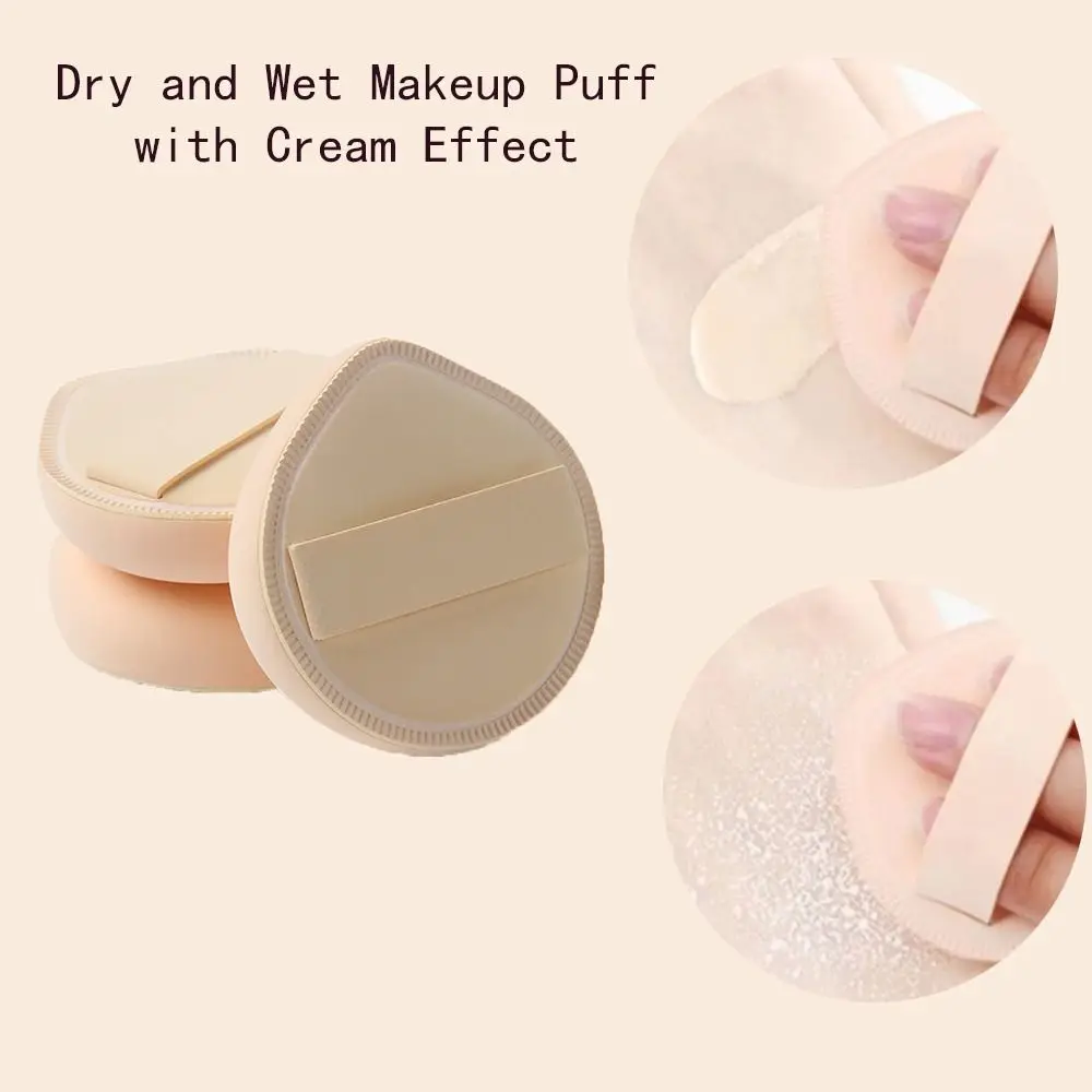 Cream Makeup Effect Air Cushion Soft Leather Clip Water Drop Shape Powder Puff Wet Dry Use Tools Cosmetic Puff Women Beauty